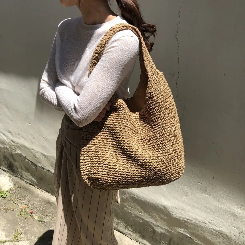 Beatrice Tote-Bag aus gewebtem Rattan