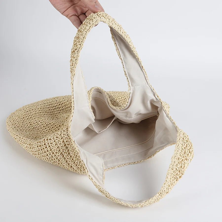 Beatrice Tote-Bag aus gewebtem Rattan