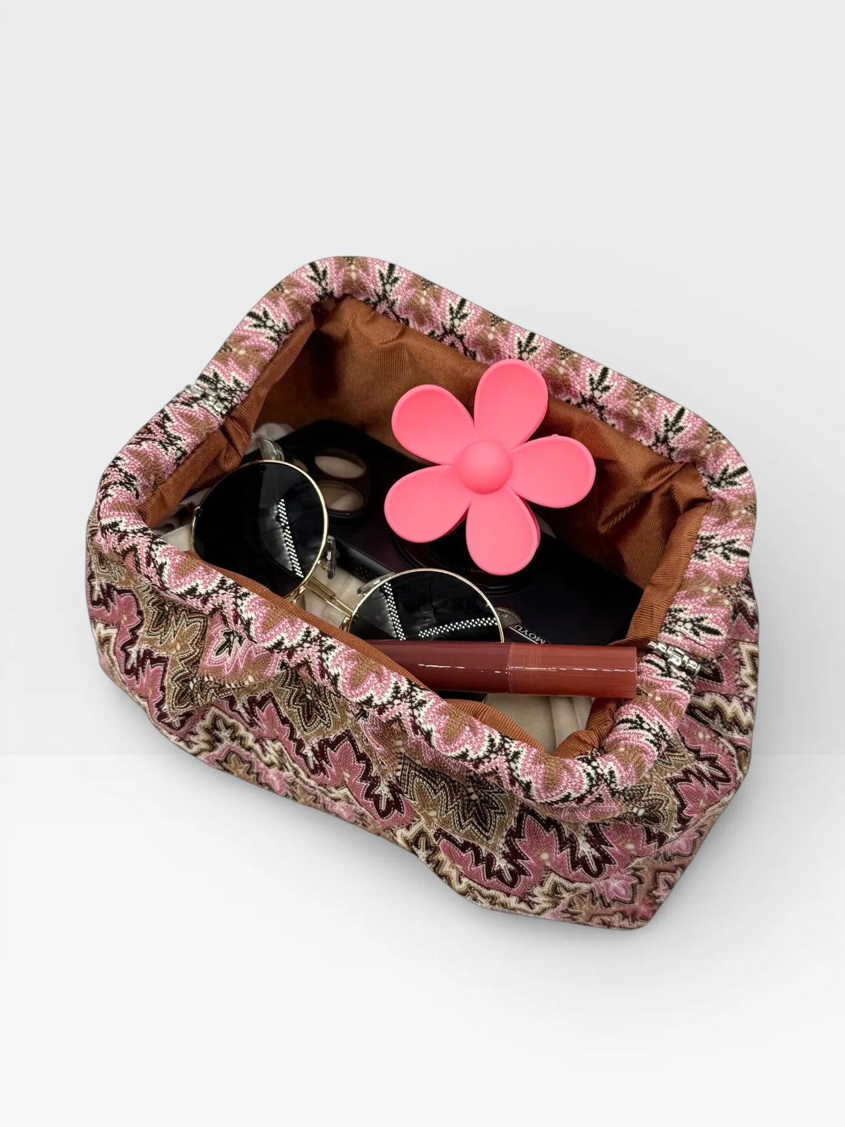Beatriz Jacquard-Plissee-Clutch