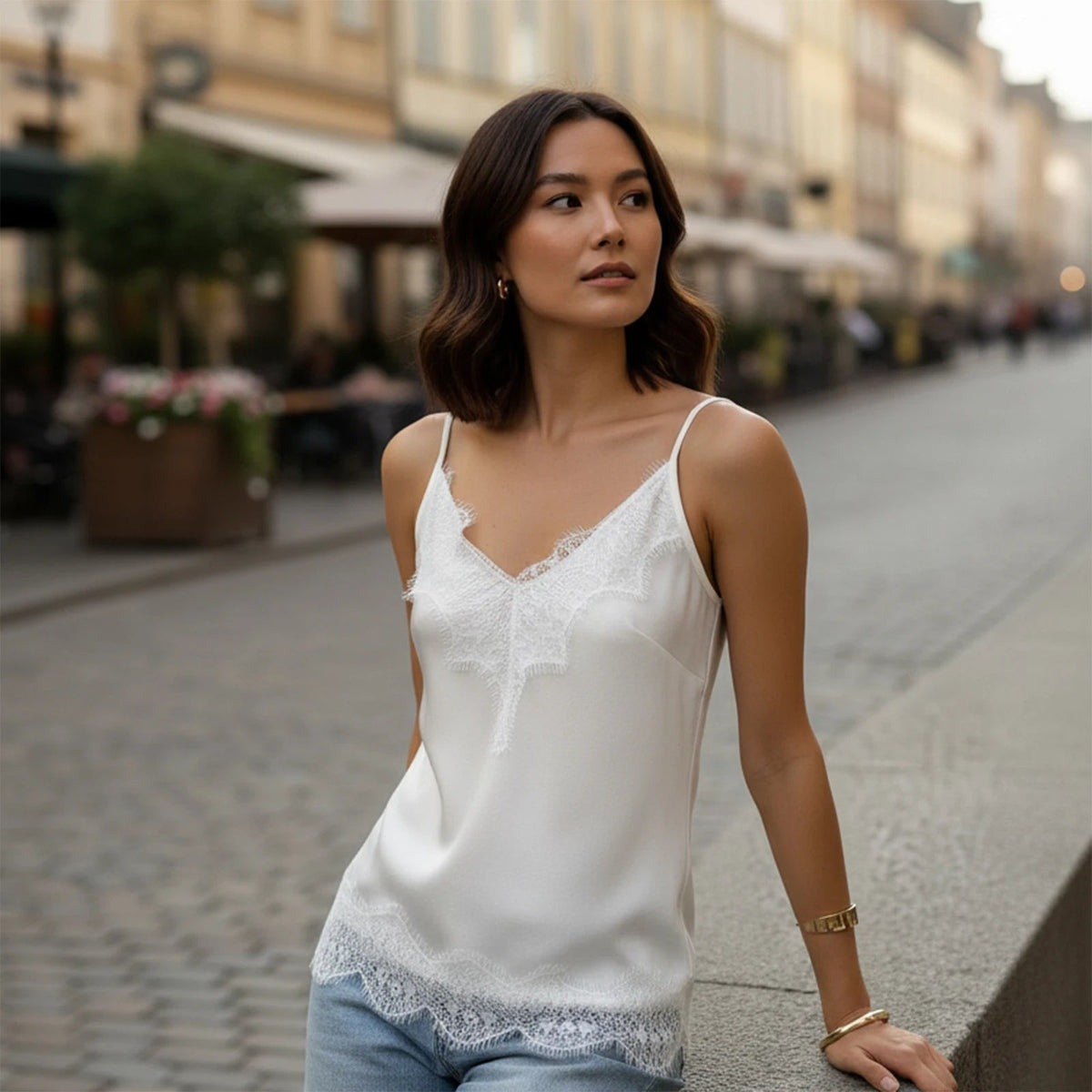 Bianca Satin-Camisole-Top