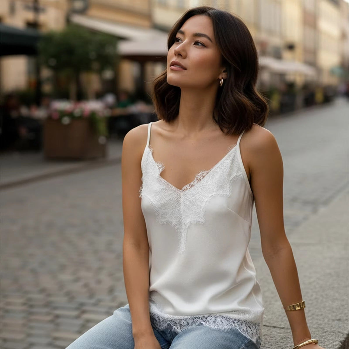 Bianca Satin-Camisole-Top