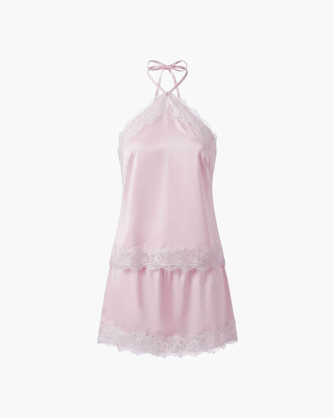 Bianca zweiteiliges Satin-Set mit Neckholder