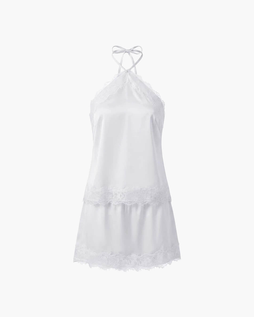 Bianca zweiteiliges Satin-Set mit Neckholder