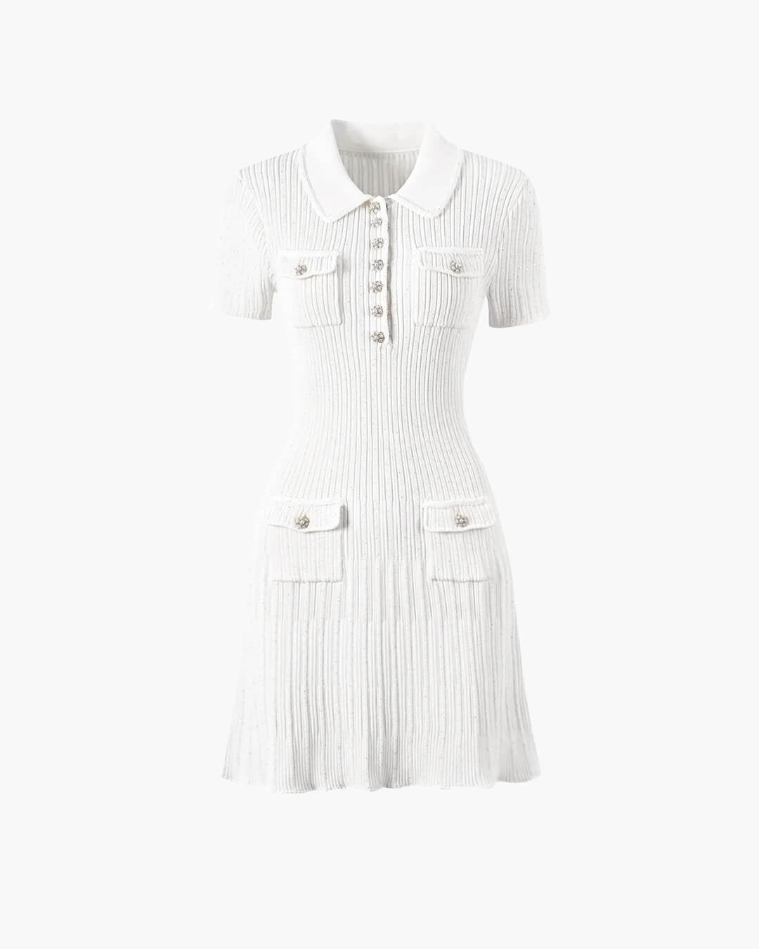 Bianca Strick-Minikleid mit Pailletten