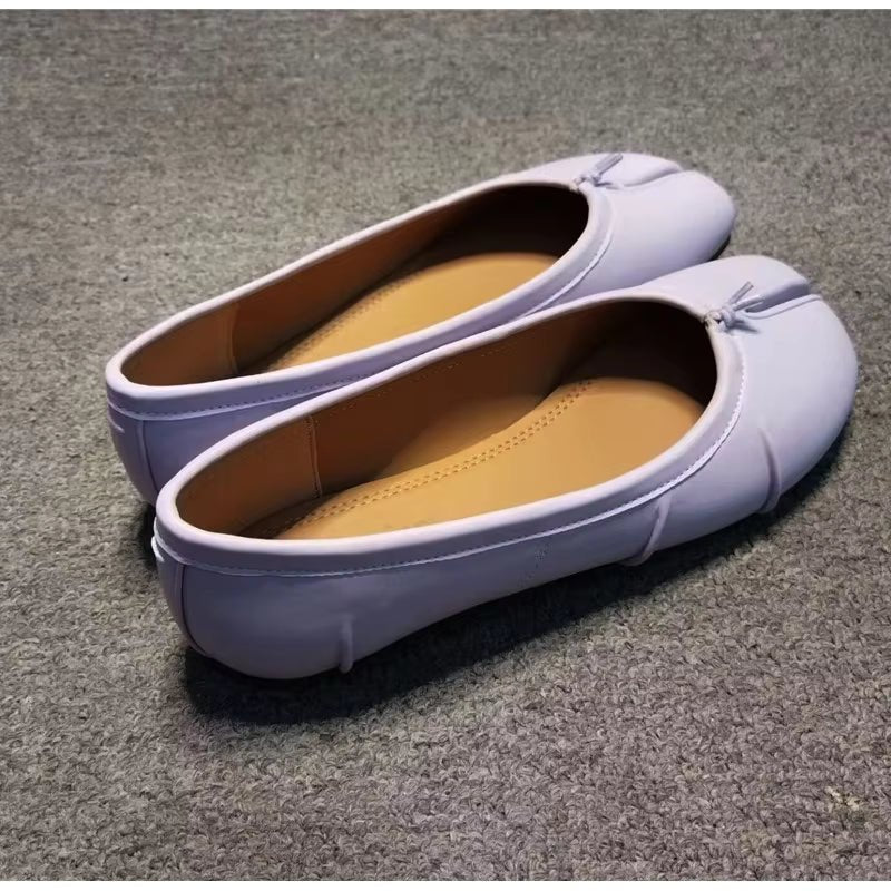 Bianca Leder-Mules mit Zehenschlitz
