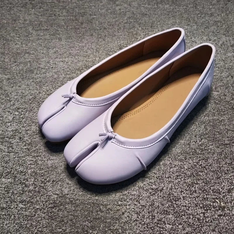 Bianca Leder-Mules mit Zehenschlitz