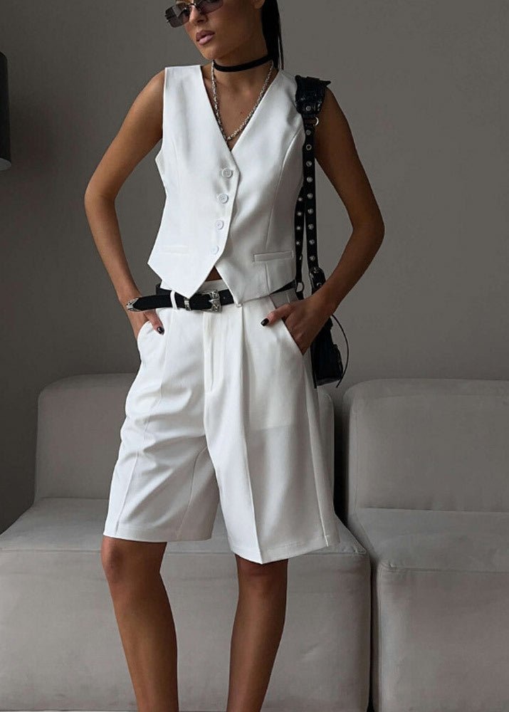 Bianca Maßgeschneidertes Westen- und Bermudashorts-Set