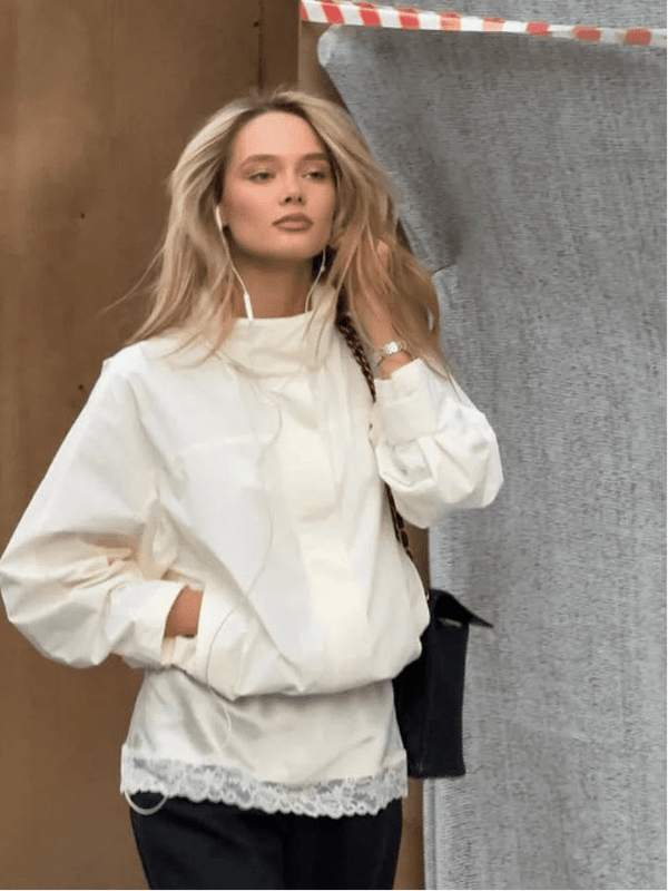 Bianca Wasserdichte Bomberjacke