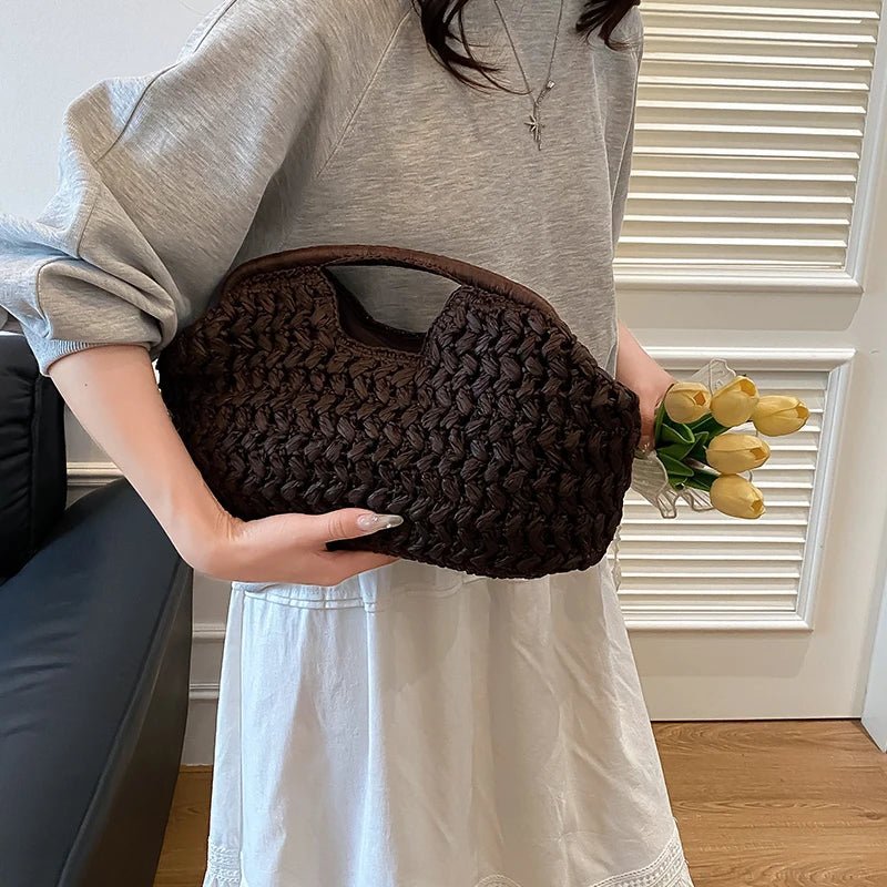 Bianca Geflochtene Rattan-Tote