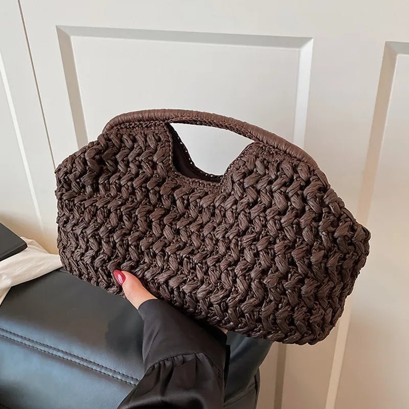 Bianca Geflochtene Rattan-Tote