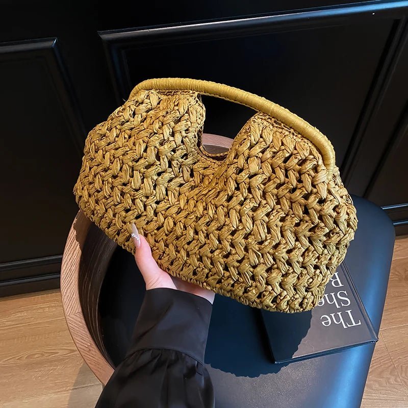 Bianca Geflochtene Rattan-Tote