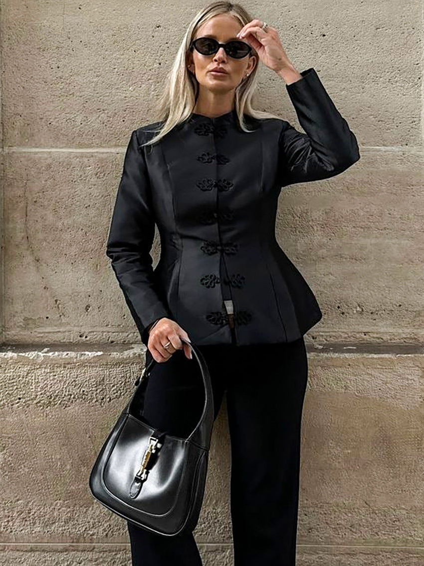 Ida Schößchenjacke mit Mandarinkragen