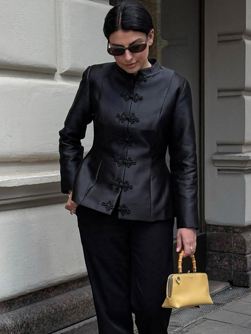 Ida Schößchenjacke mit Mandarinkragen