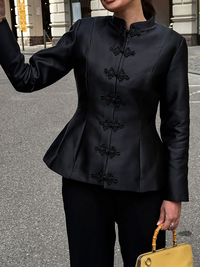 Ida Schößchenjacke mit Mandarinkragen