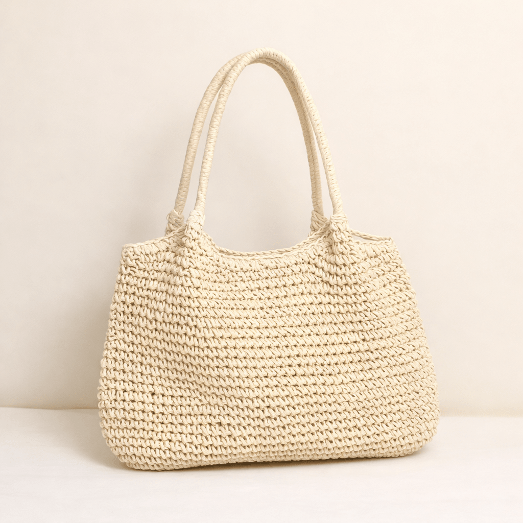 Brielle Woven Straw beach Tote Bag