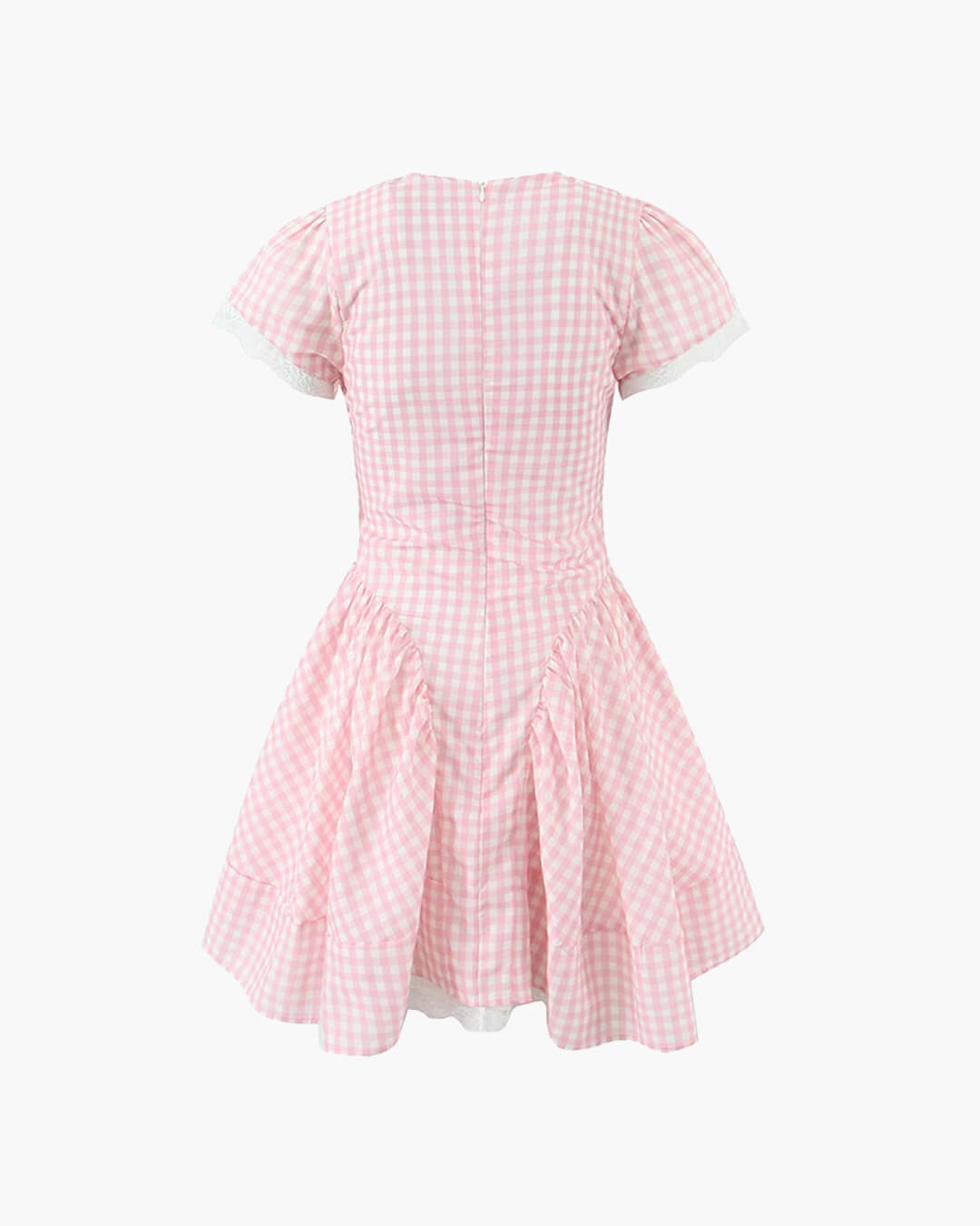 Brittany kariertes Minikleid mit Rüschen