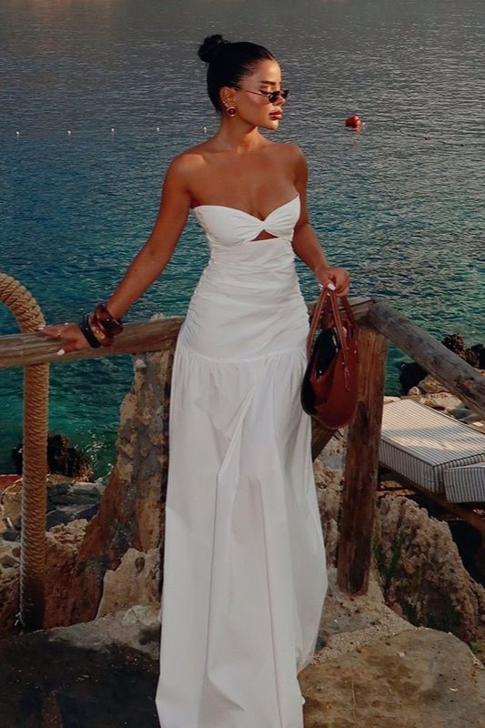 Camia Trägerloses Maxikleid mit Cut-outs