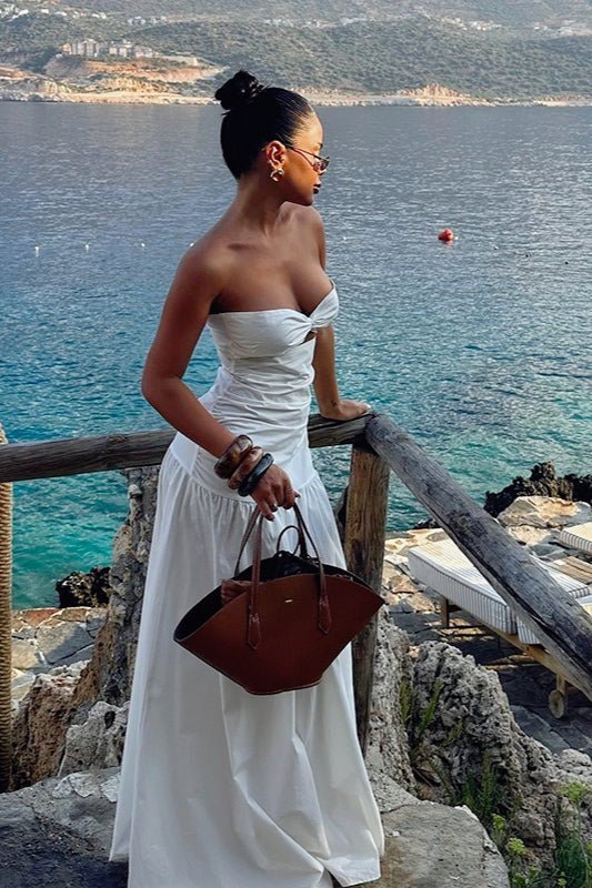 Camia Trägerloses Maxikleid mit Cut-outs