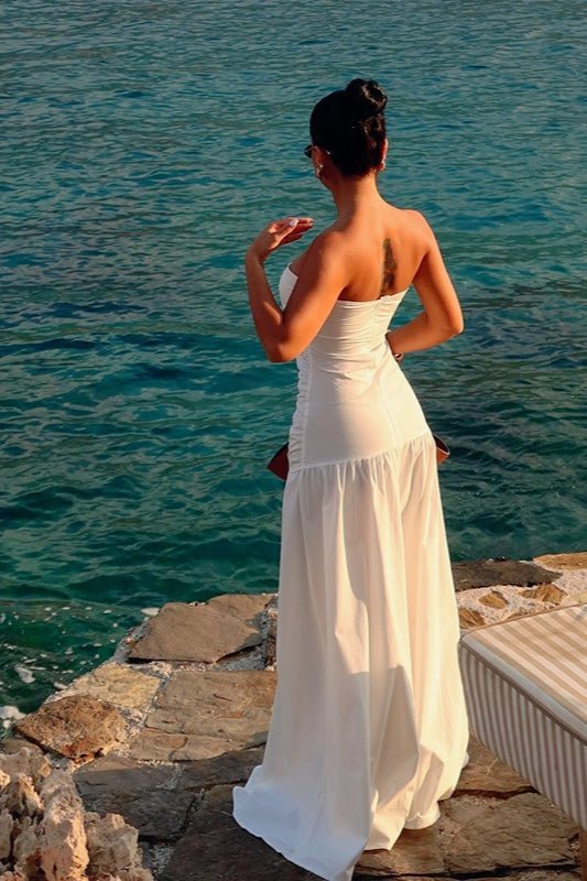 Camia Trägerloses Maxikleid mit Cut-outs