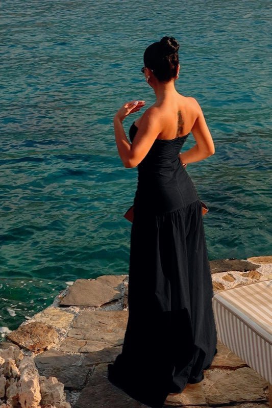 Camia Trägerloses Maxikleid mit Cut-outs