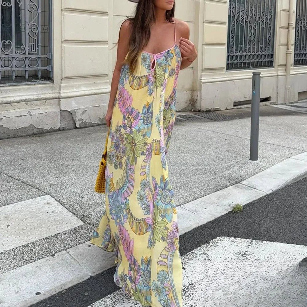Camille Cami-Kleid aus Chiffon mit Blumenmuster