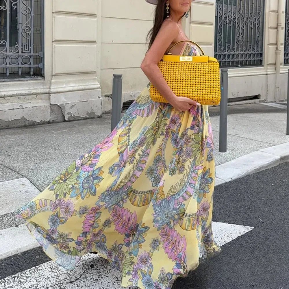 Camille Cami-Kleid aus Chiffon mit Blumenmuster