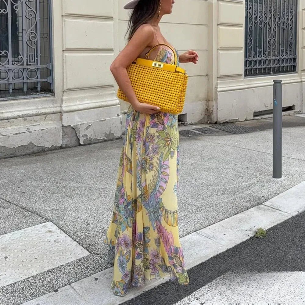Camille Cami-Kleid aus Chiffon mit Blumenmuster