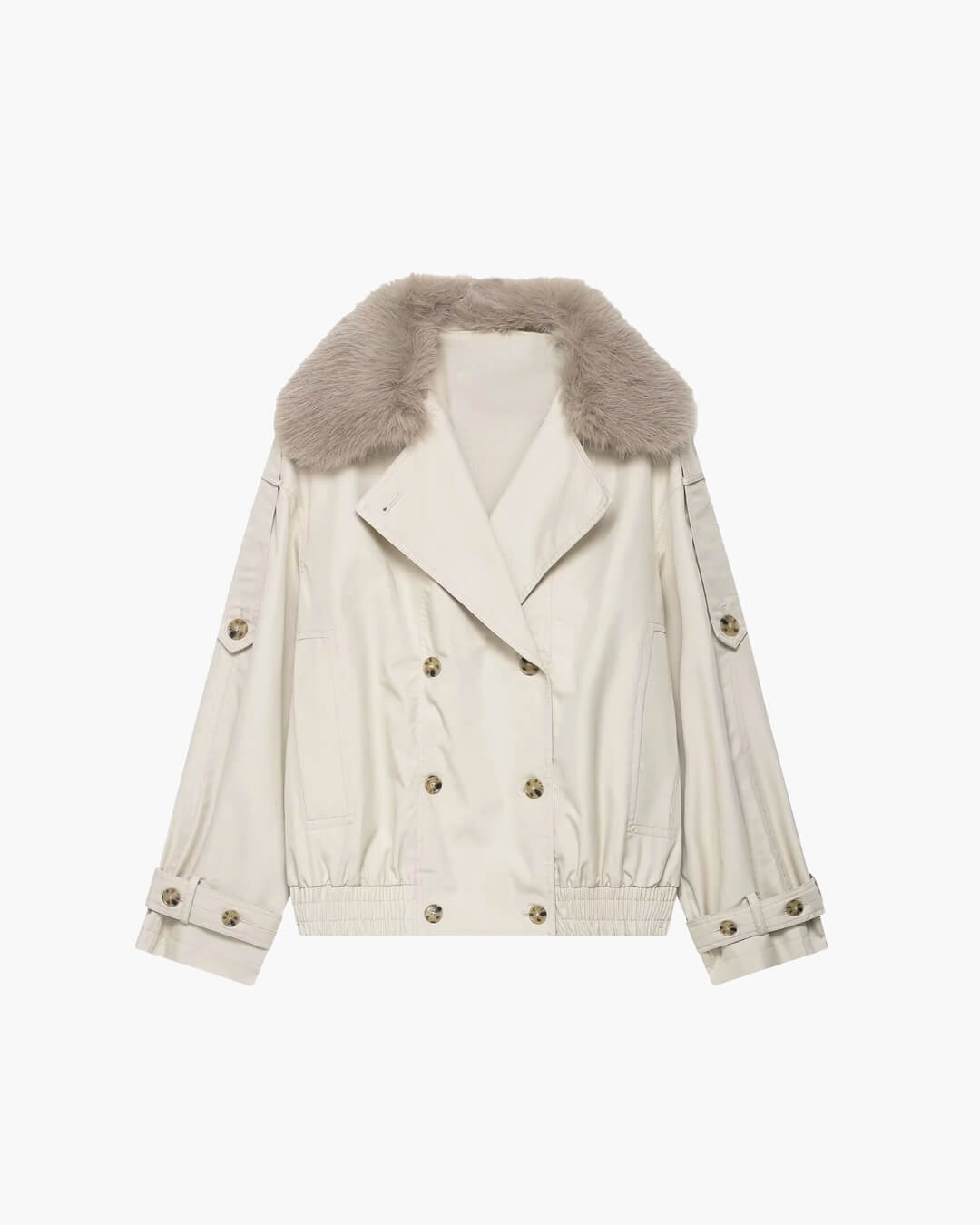 Camille Trenchcoat mit Kunstpelz