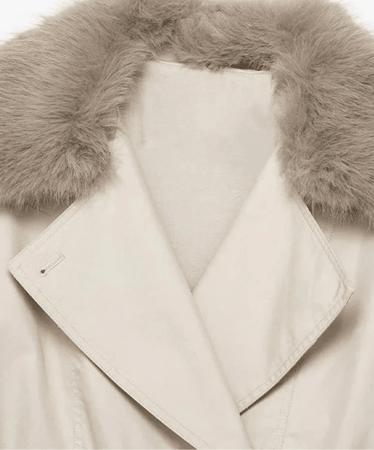 Camille Trenchcoat mit Kunstpelz