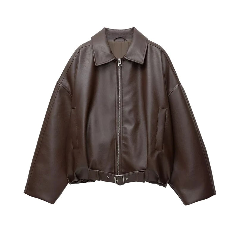 Carine Leder-Motorradjacke