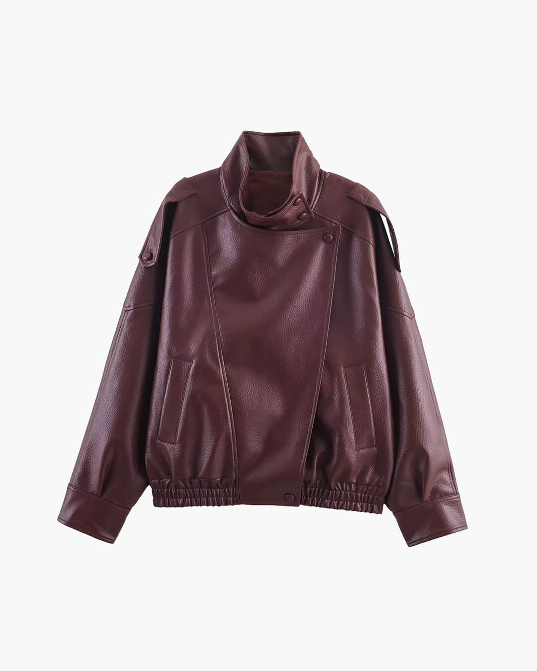 Asymmetrische Lederjacke Carla