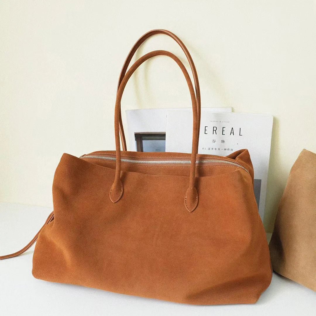 Carly Tote-Bag aus Veloursleder mit Frost-Effekt
