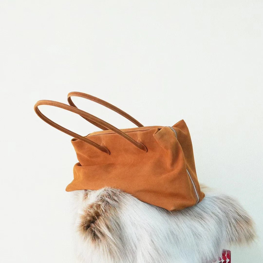 Carly Tote-Bag aus Veloursleder mit Frost-Effekt