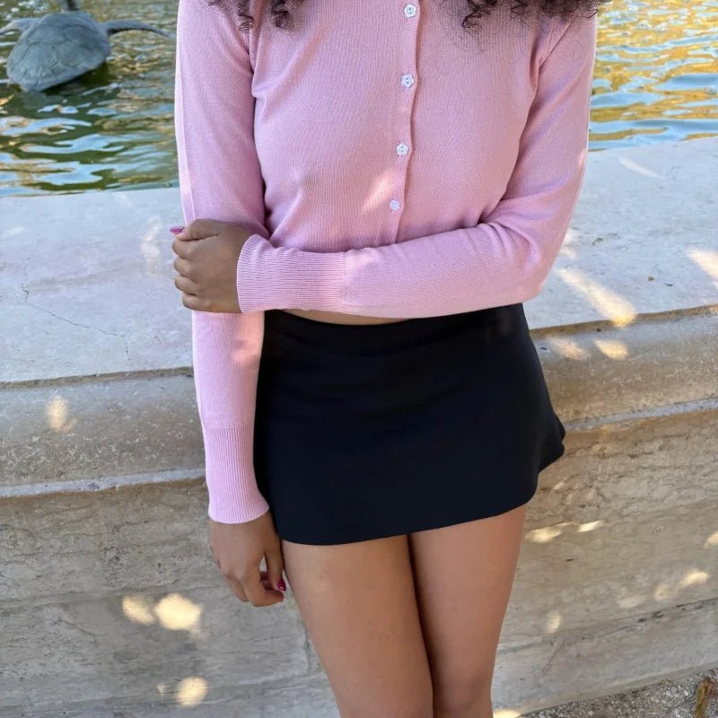 Carmen figurbetonter Minirock mit Shorts und niedriger Taille