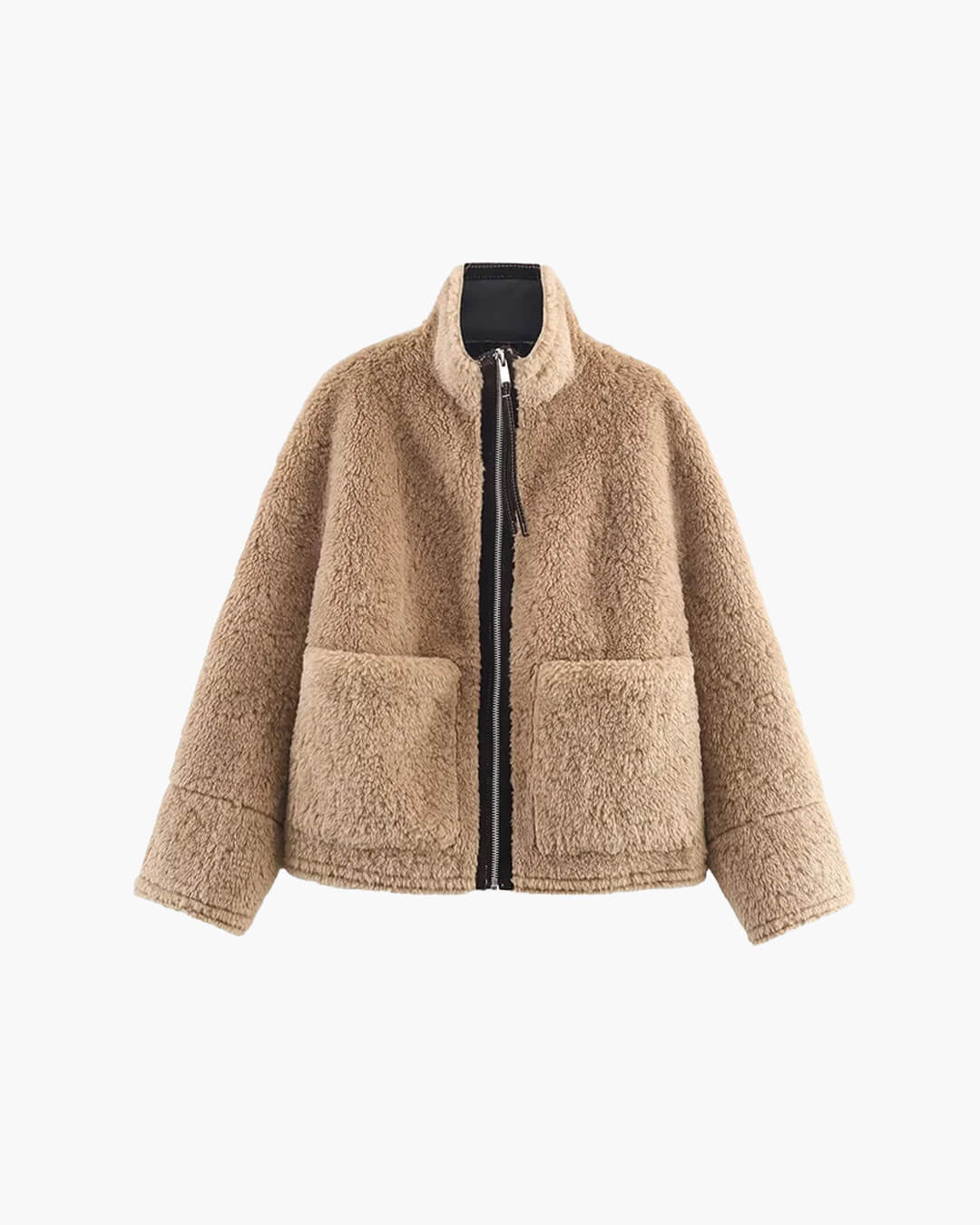 Carol Kunstpelzjacke mit Stehkragen