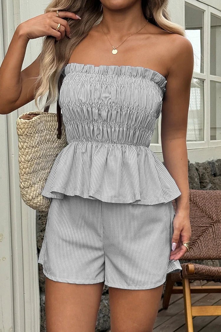Cate Kombi-Set aus Rüschentop und Shorts