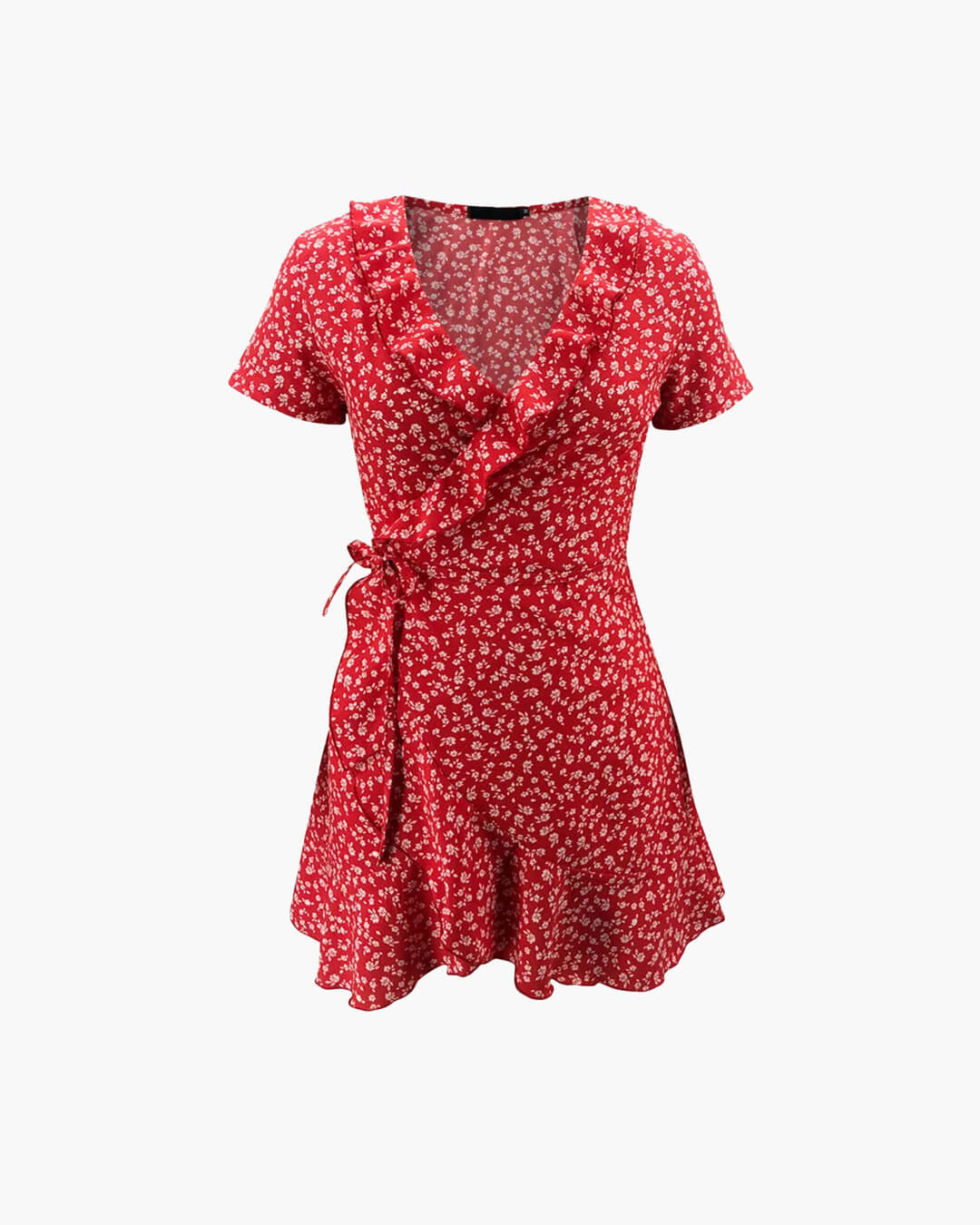 Celeste A-Linien-Minikleid mit Blumenmuster und V-Ausschnitt