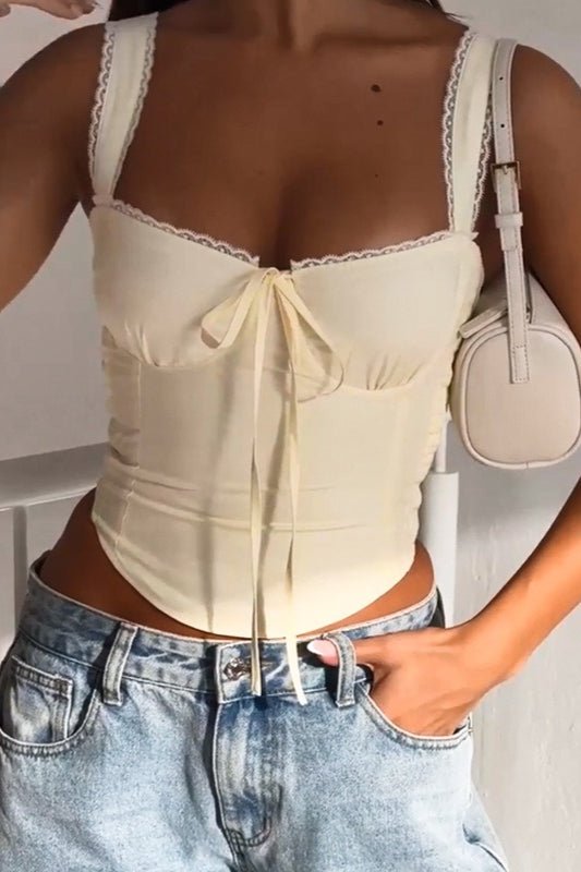 Celeste Camisole-Top mit Spitzenbesatz