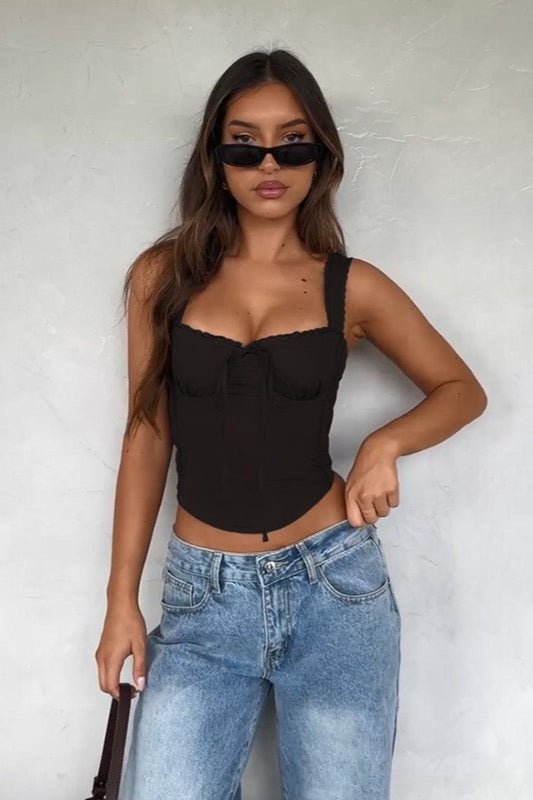 Celeste Camisole-Top mit Spitzenbesatz
