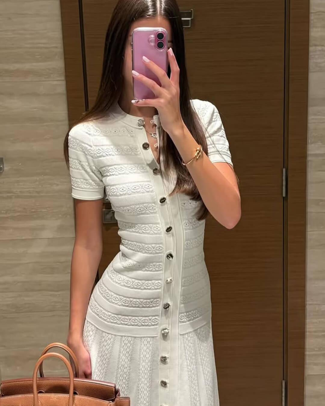 Celeste Midikleid aus geripptem Strick