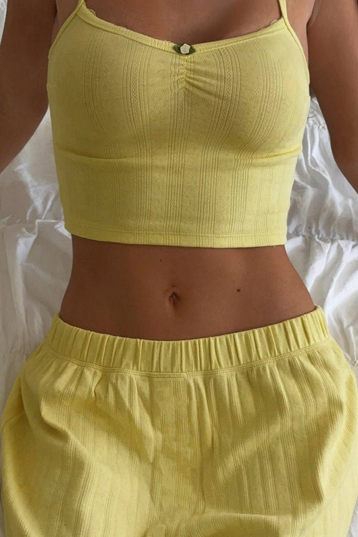 Celeste zweiteiliges Set aus locker sitzendem Camisole-Top und Hose aus weichem Stoff