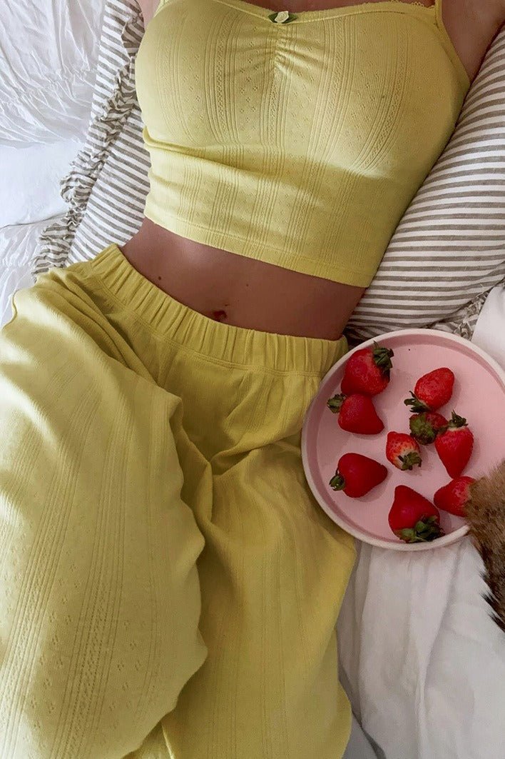 Celeste zweiteiliges Set aus locker sitzendem Camisole-Top und Hose aus weichem Stoff