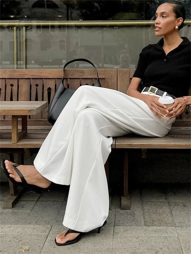 Celia Hose mit hohem Bund und weitem Bein