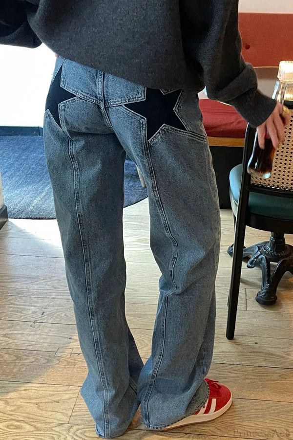 Charlize Jeans mit Sternen-Patchwork und Color-Blocking