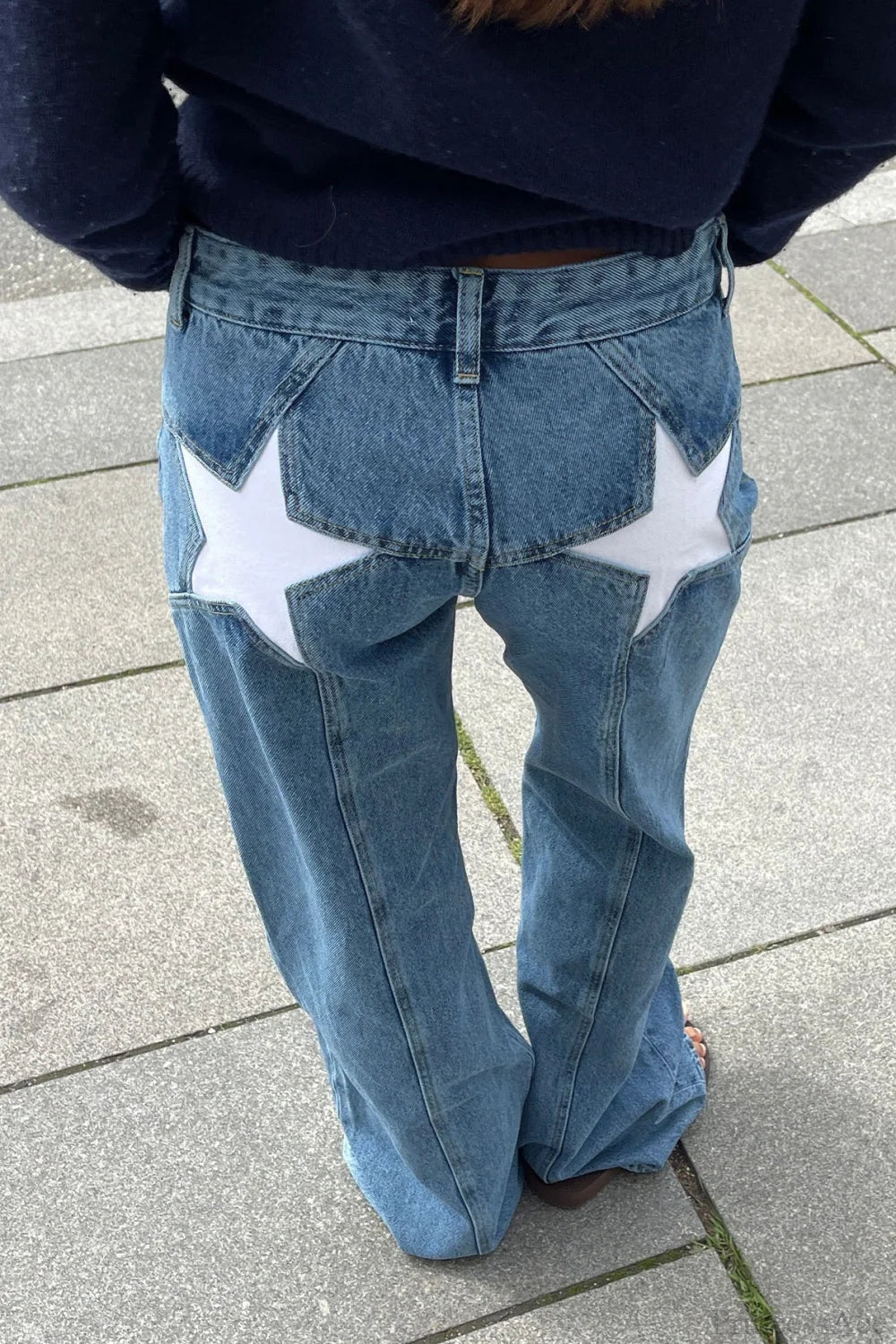 Charlize Jeans mit Sternen-Patchwork und Color-Blocking