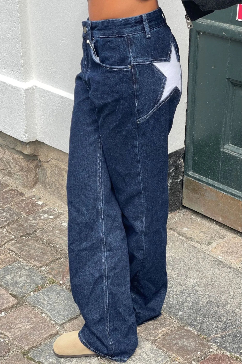 Charlize Jeans mit Sternen-Patchwork und Color-Blocking