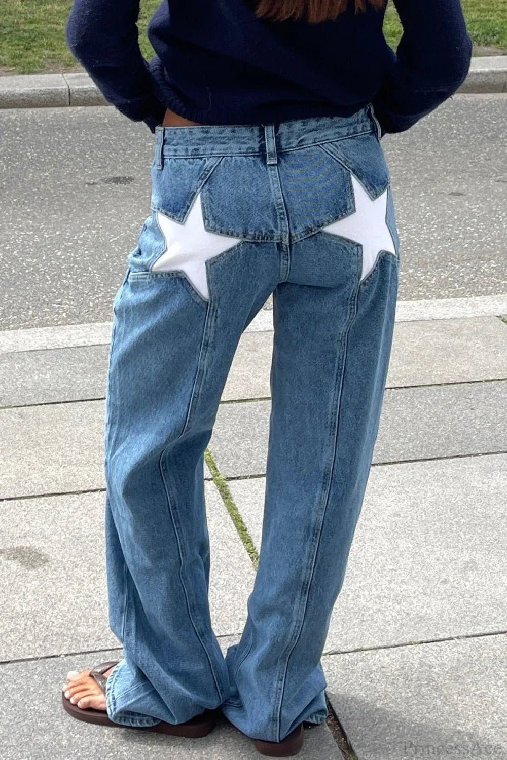 Charlize Jeans mit Sternen-Patchwork und Color-Blocking