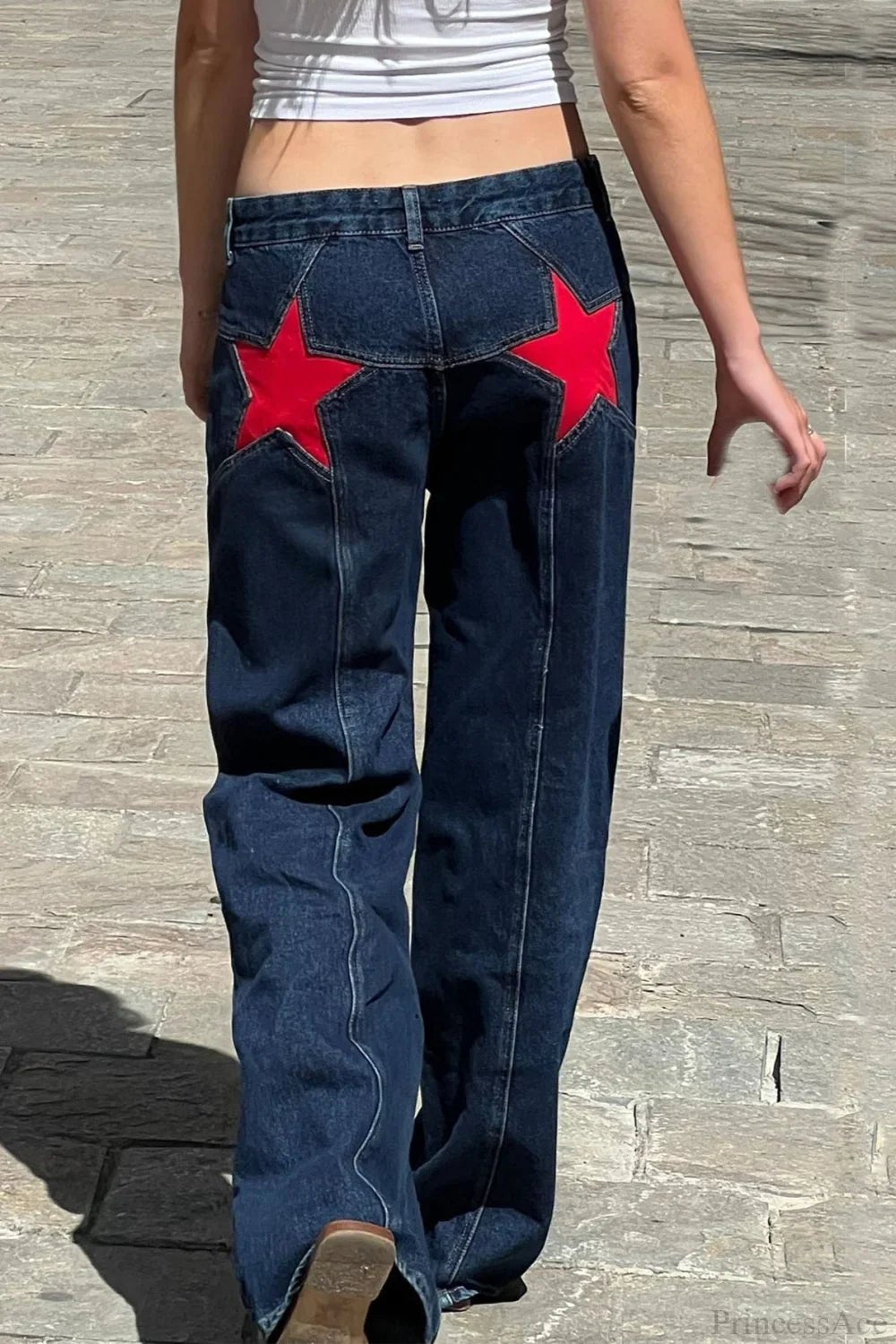 Charlize Jeans mit Sternen-Patchwork und Color-Blocking