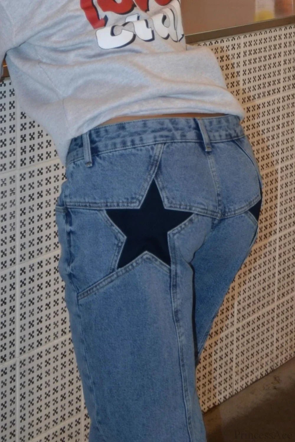 Charlize Jeans mit Sternen-Patchwork und Color-Blocking