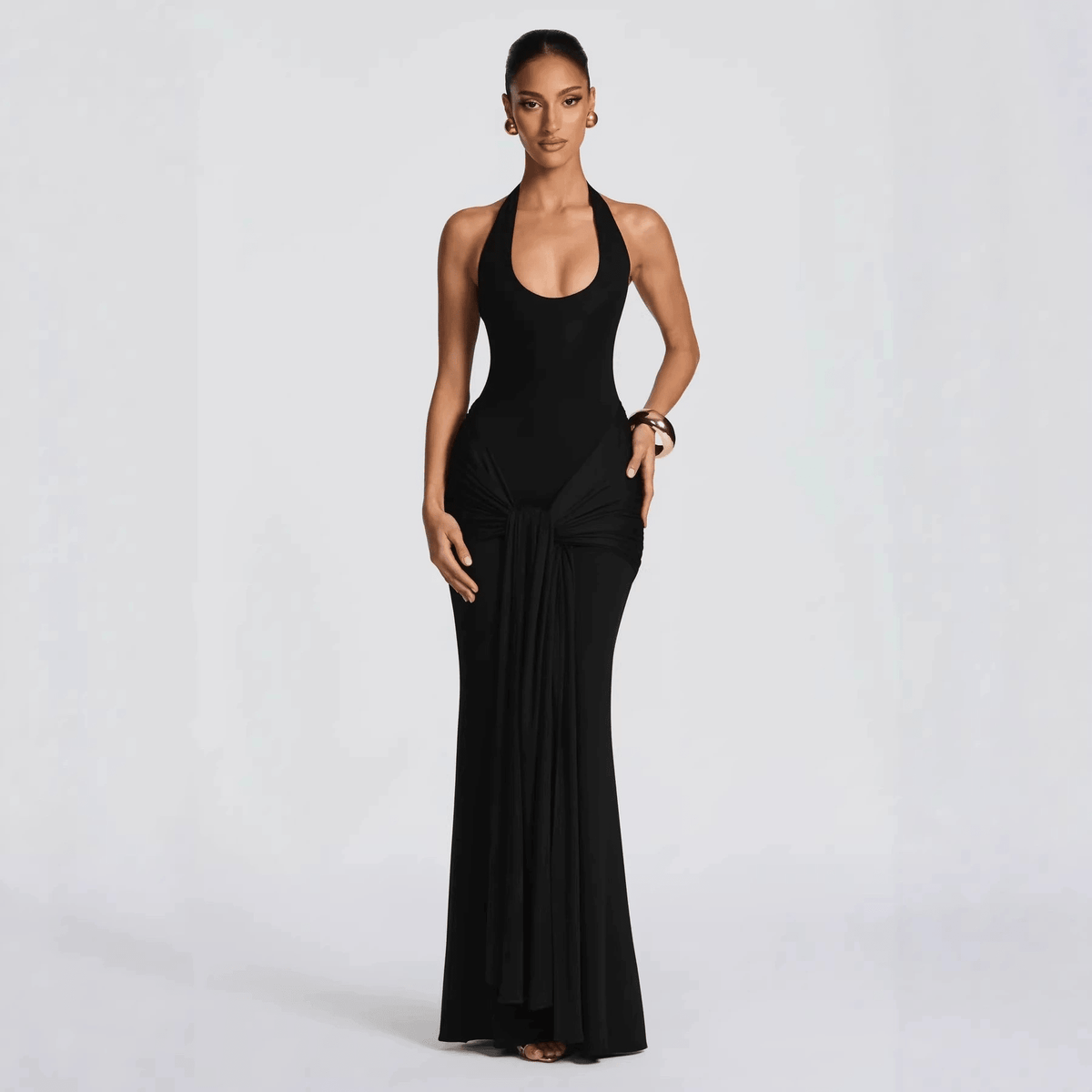 Charlot figurbetontes rückenfreies Maxikleid